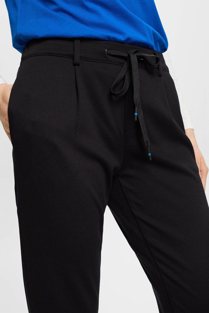 Pantaloni stretch con elastico in vita, BLACK, detail image number 2