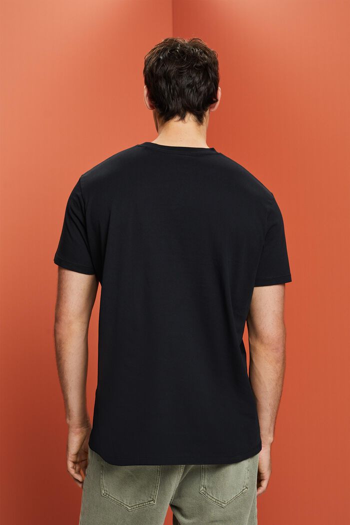 T-shirt in jersey, 100% cotone, BLACK, detail image number 3