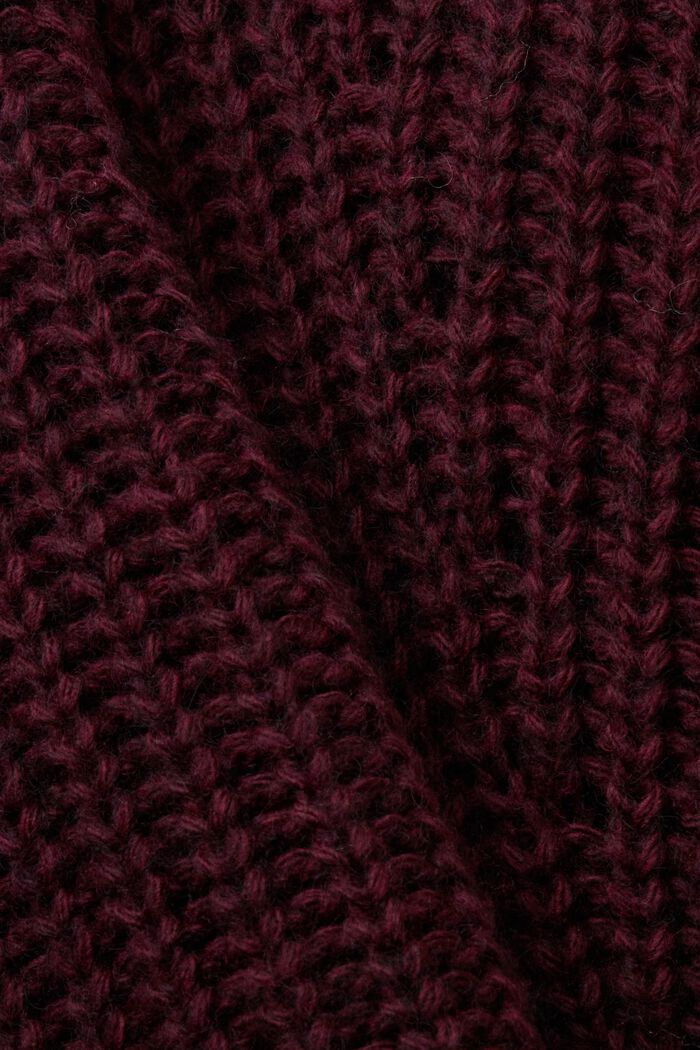 Pullover in maglia a coste, AUBERGINE, detail image number 5