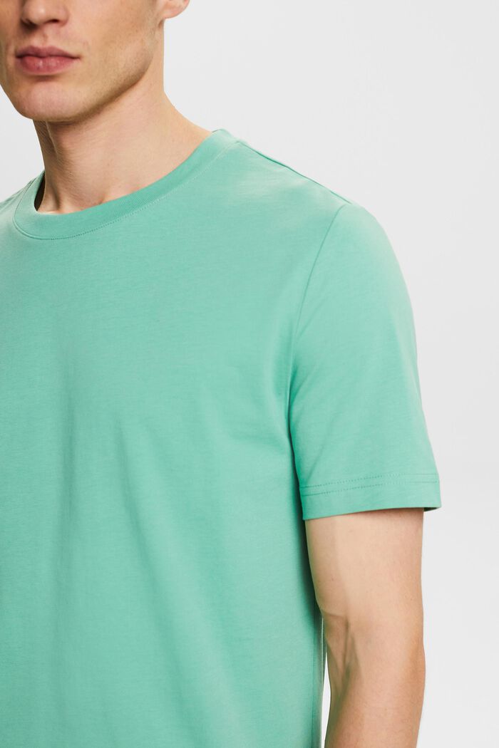 T-shirt girocollo in jersey, DUSTY GREEN, detail image number 3