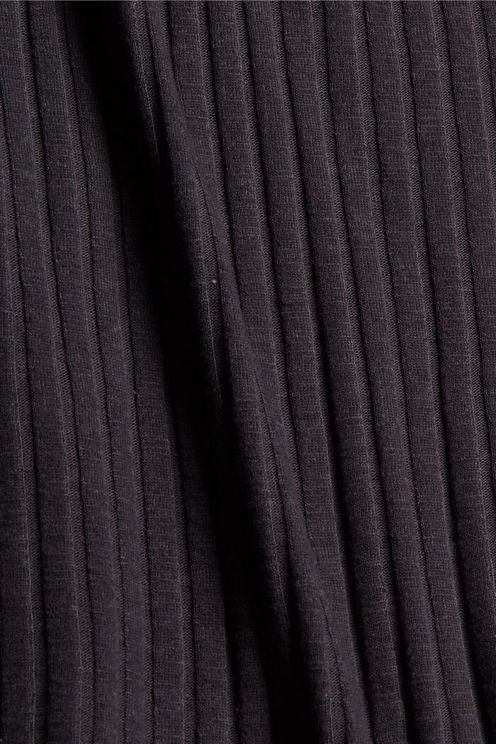 CURVY maglia a maniche lunghe a coste con colletto alto, ANTHRACITE, detail image number 1