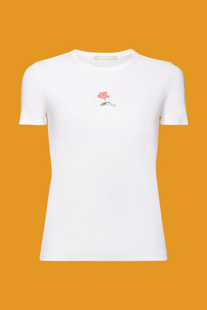 T-shirt con stampa sul davanti, WHITE, detail image number 6