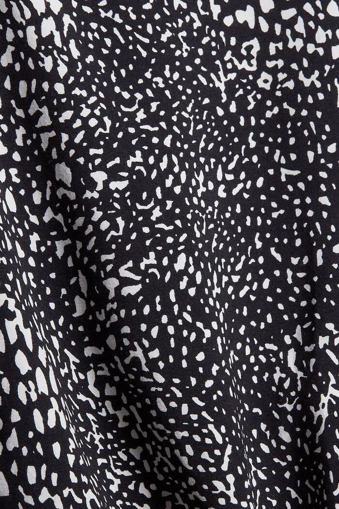 Camicia arricciata con stampa, LENZING™ ECOVERO™, BLACK, detail image number 4