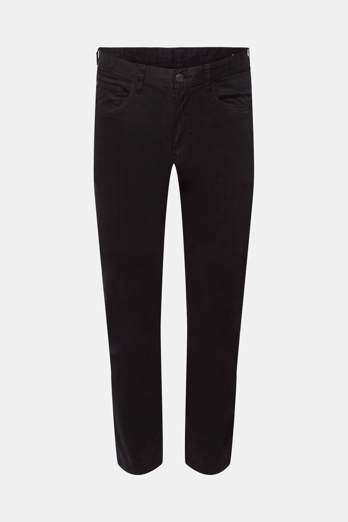 Pantaloni Slim Fit, cotone biologico, BLACK, detail image number 2