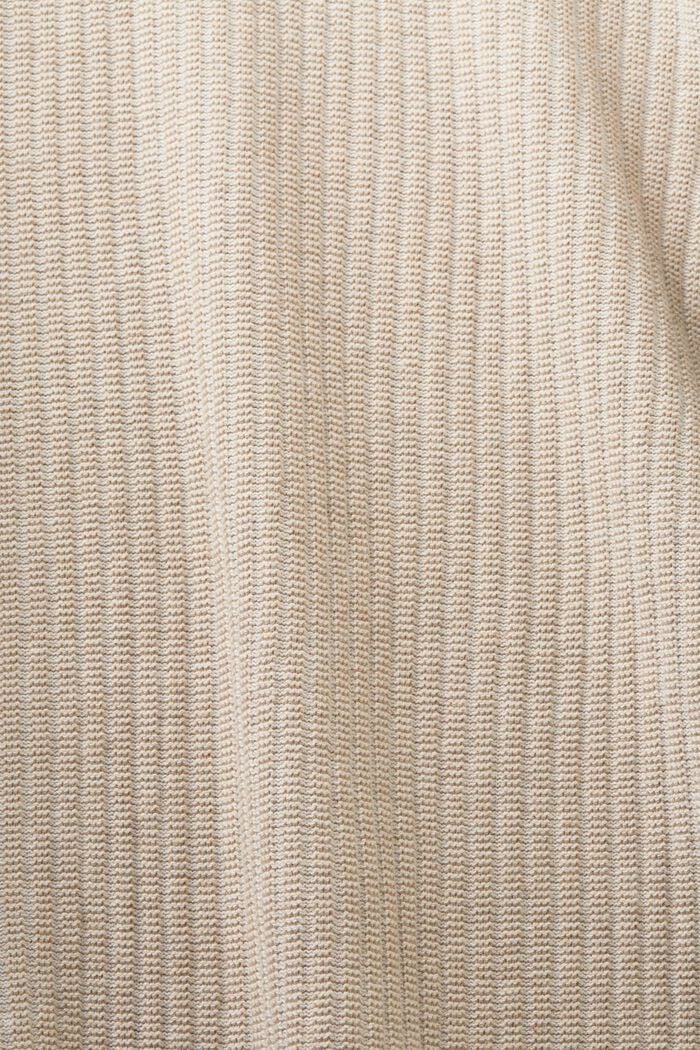 Pullover in maglia a coste bicolore, LIGHT TAUPE, detail image number 5