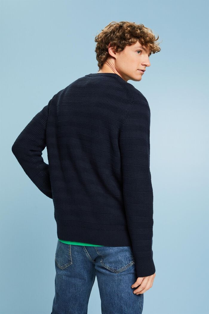 Cardigan in cotone con scollo a V, NAVY, detail image number 2