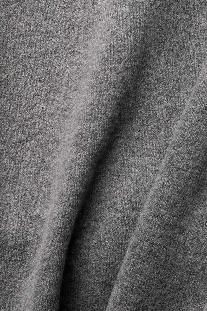 Con lana: cardigan con scollo a V, GUN METAL, detail image number 1