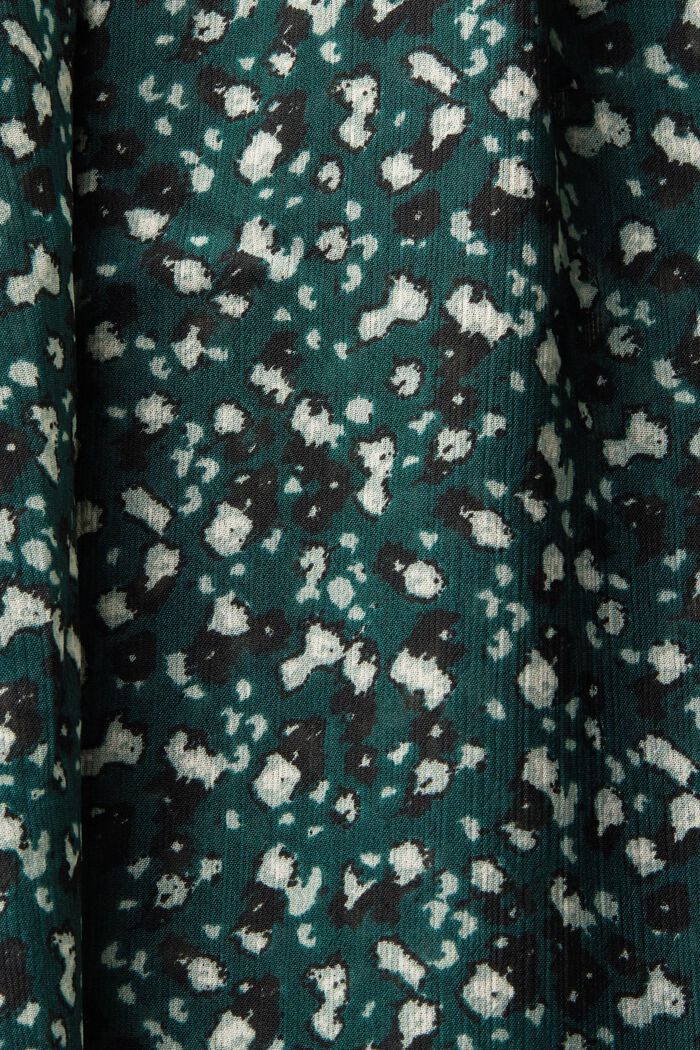 Blusa in chiffon a fantasia, BOTTLE GREEN, detail image number 5
