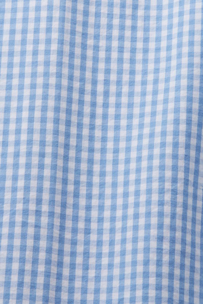 Camicia Vichy button-down, 100% cotone, BRIGHT BLUE, detail image number 4