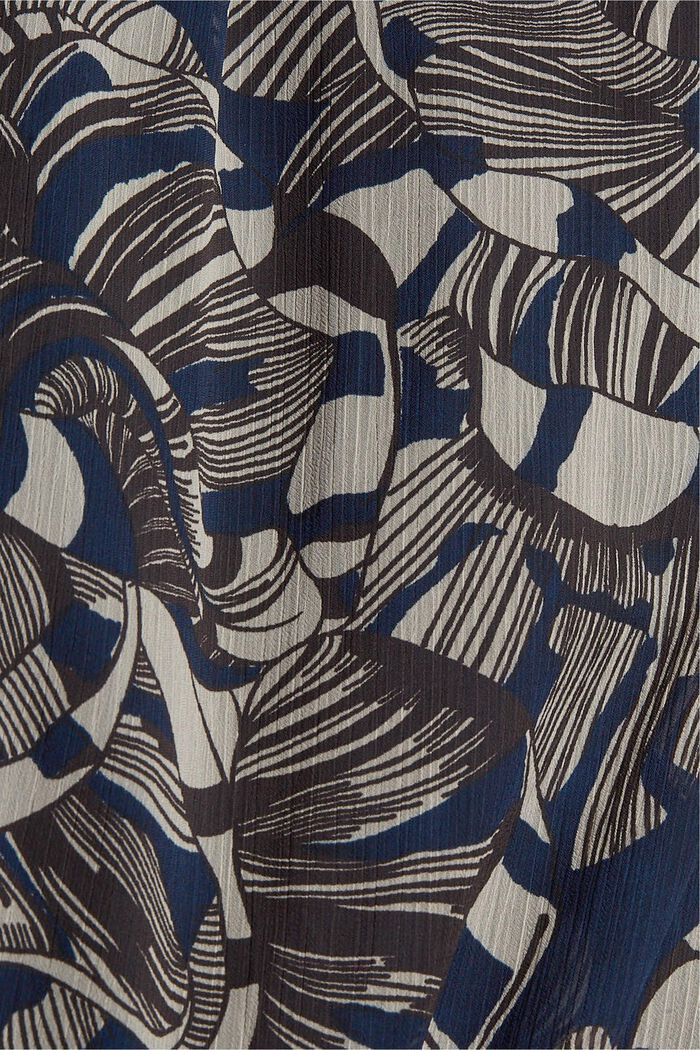 In materiale riciclato: abito in chiffon con stampa, NAVY, detail image number 4
