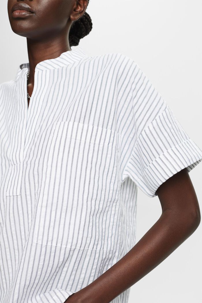 Blusa oversize a righe, WHITE, detail image number 2