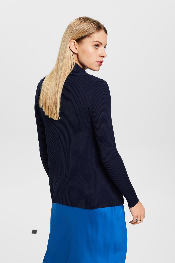 Cardigan in maglia a coste, NAVY, detail image number 3