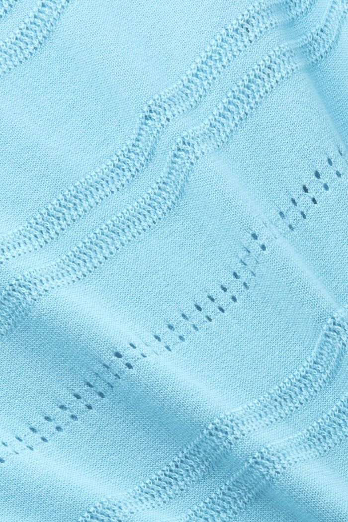Pullover a maglia a maniche corte, LIGHT TURQUOISE, detail image number 5