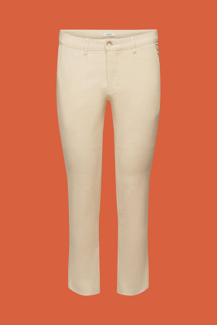 Pantaloni chino estivi, LIGHT BEIGE, detail image number 6