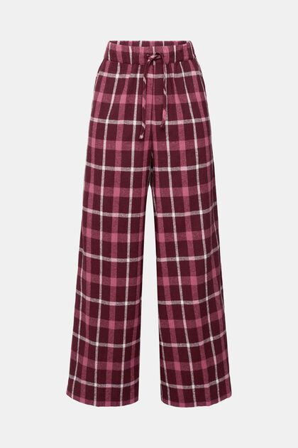 Pantaloni da pigiama a quadri in flanella di cotone