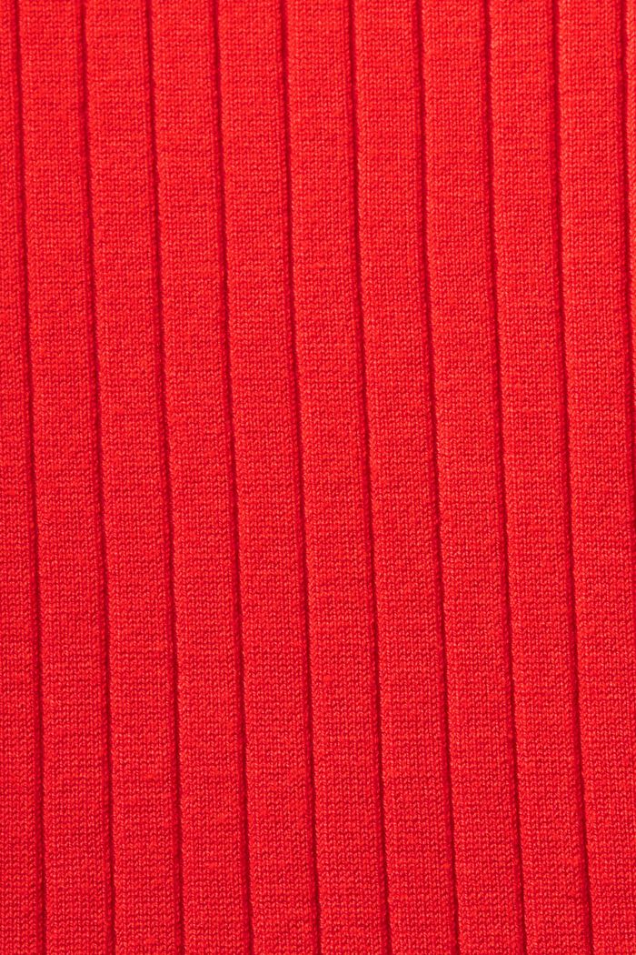 Abito a pieghe in maglia a coste, RED, detail image number 6