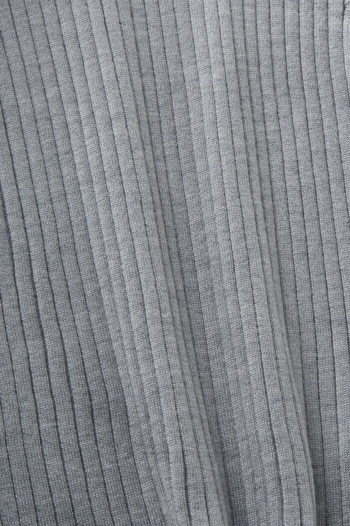 Maglione smanicato in lana merino extra fine, MEDIUM GREY, detail image number 5