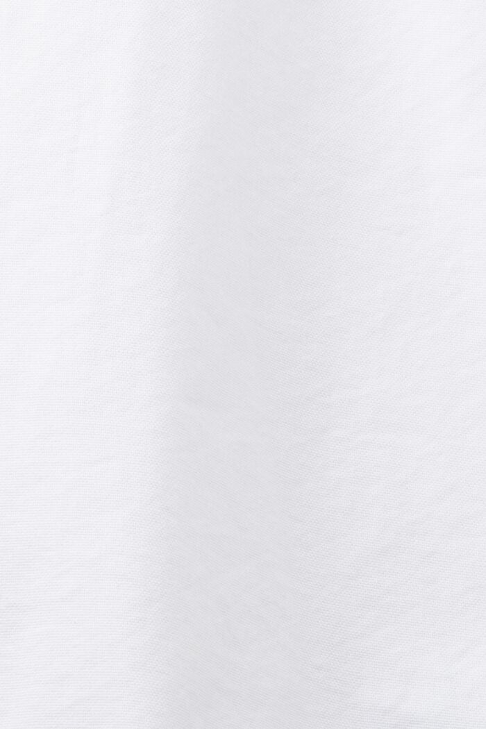 Camicia in popeline di cotone con colletto button down, WHITE, detail image number 5