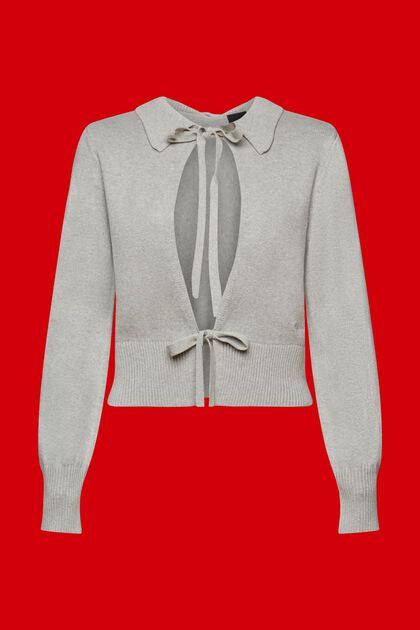 Cardigan con cravatta