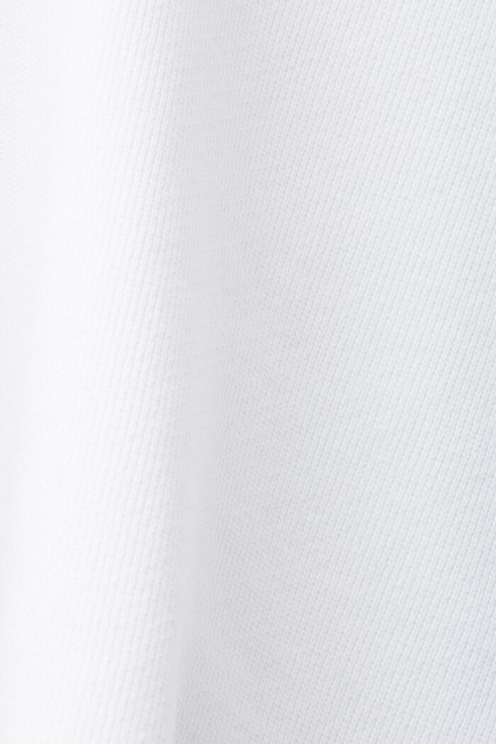 Felpa con cappuccio cropped, 100% cotone, WHITE, detail image number 5
