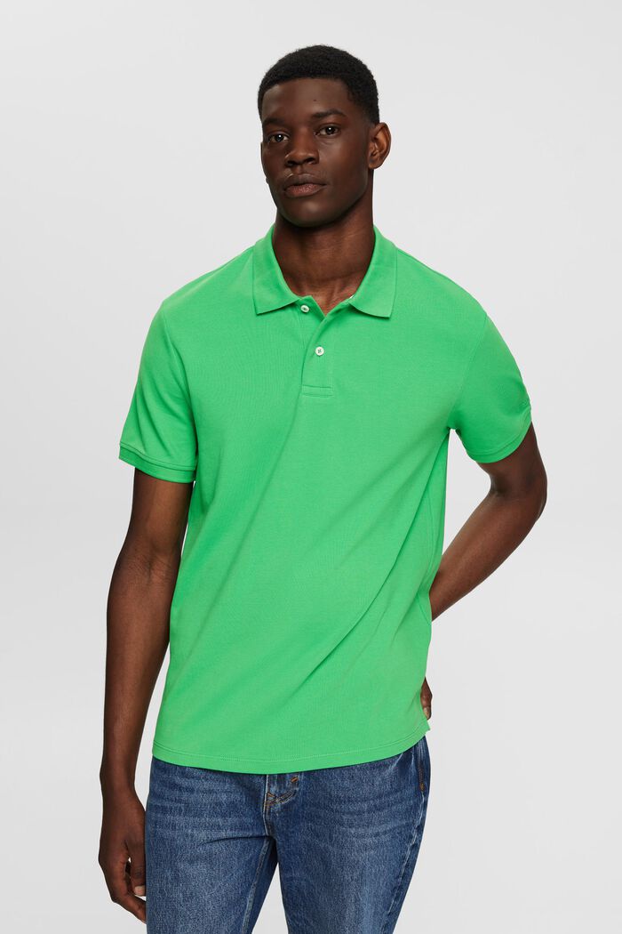 Camicia polo slim fit, GREEN, detail image number 0