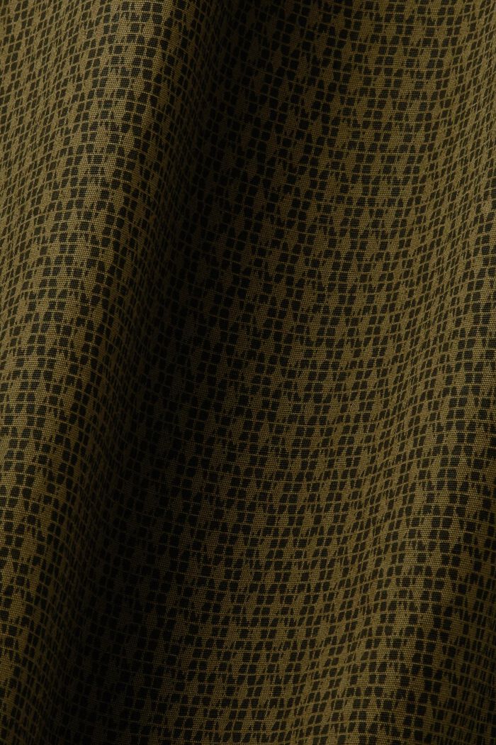 Camicia relaxed fit con stampa in cotone, DARK KHAKI, detail image number 5