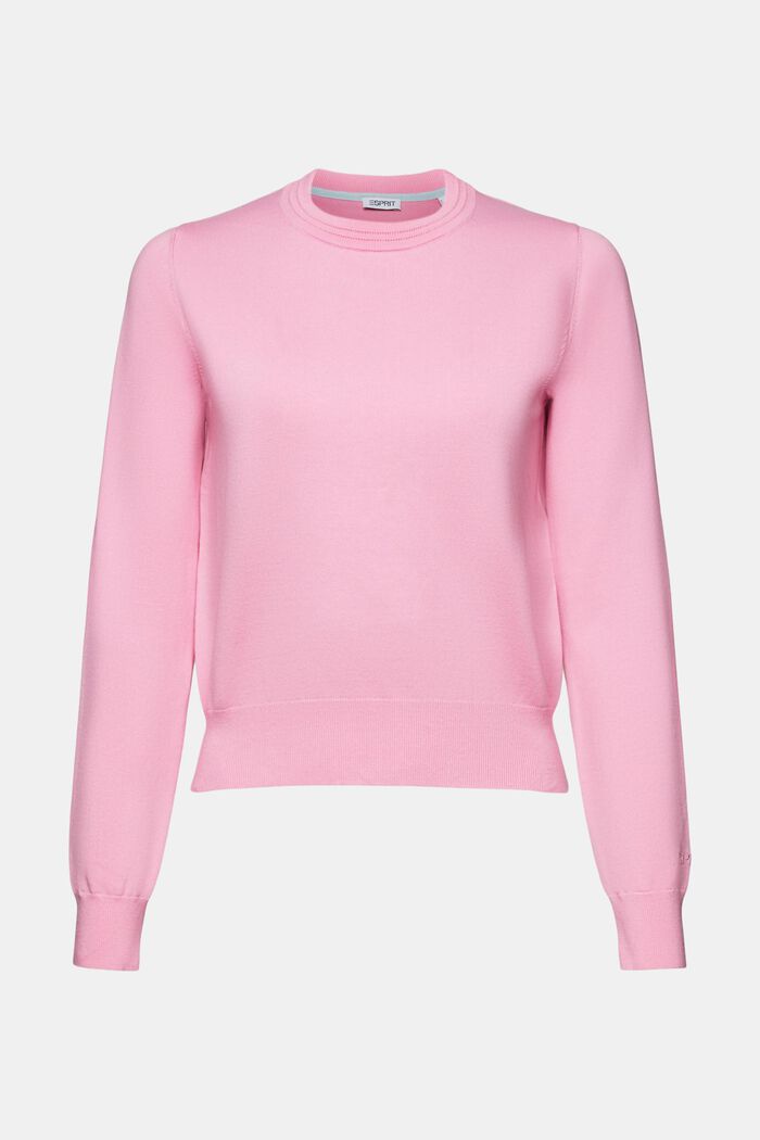 Pullover in maglia con girocollo, PASTEL PINK, detail image number 6