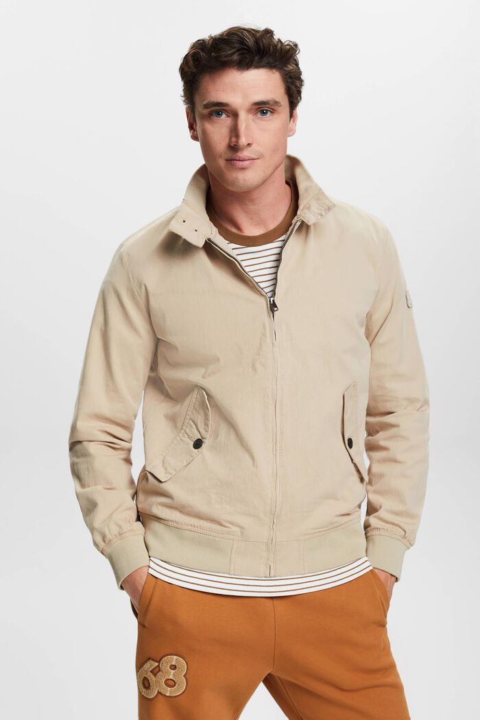 Bomber con colletto alto, LIGHT BEIGE, detail image number 0