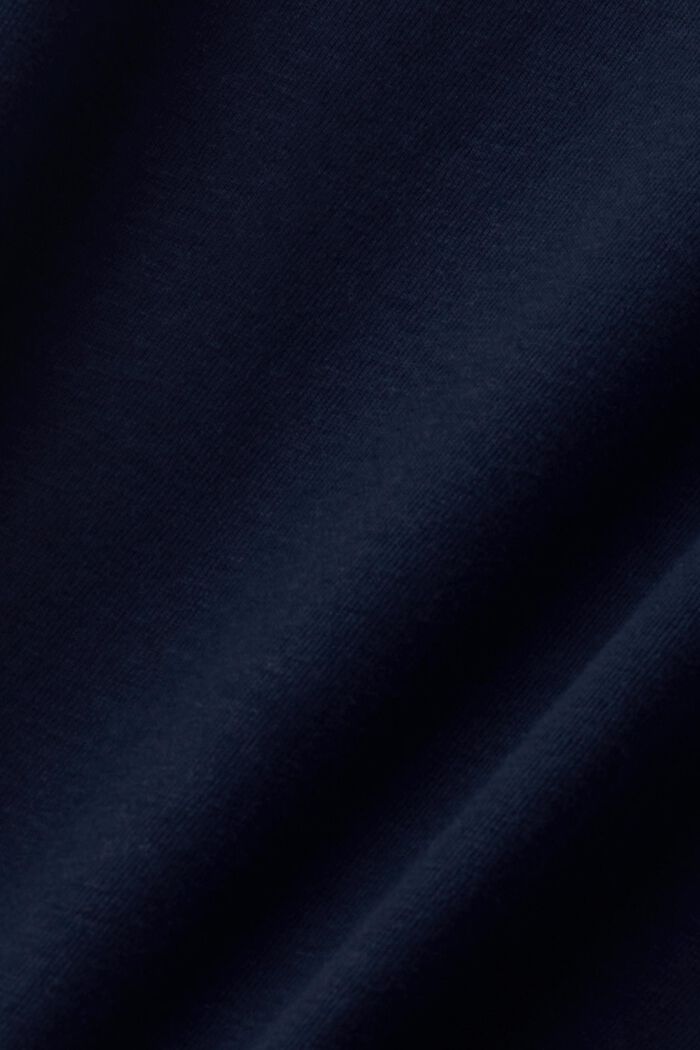 T-shirt in misto cotone e lino, NAVY, detail image number 5