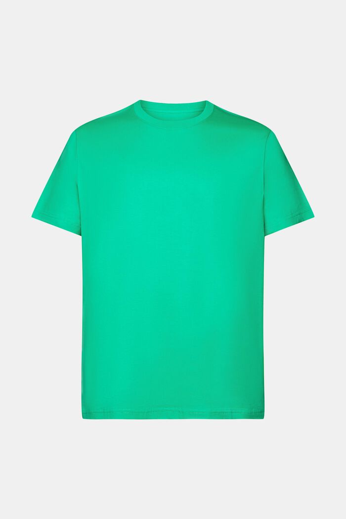 T-shirt girocollo in jersey di cotone Pima, GREEN, detail image number 7