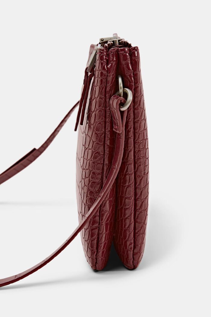 Borsa a tracolla in similpelle, GARNET RED, detail image number 2