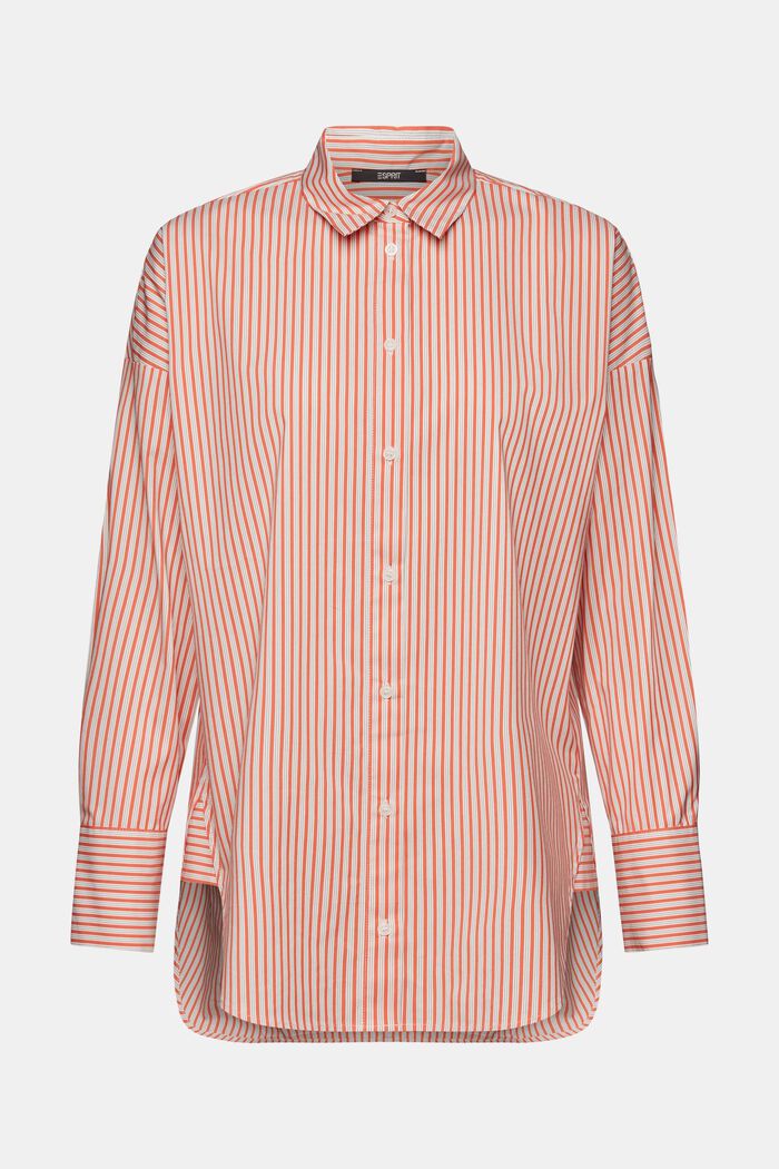 Camicia button-down a righe, ORANGE RED, detail image number 7