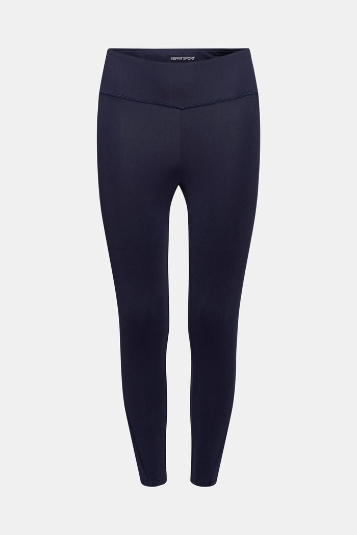 In materiale riciclato: leggings in maglia con gamba accorciata, NAVY, detail image number 0