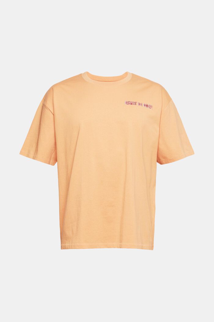 T-shirt oversize con logo stampato, PEACH, overview