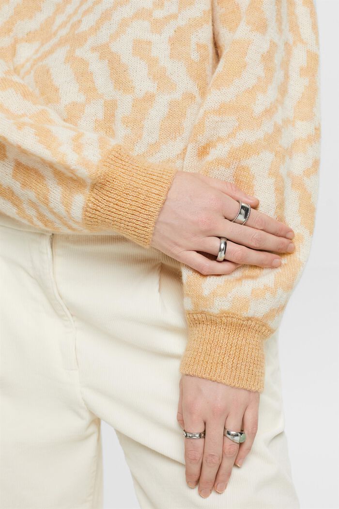Pullover in misto lana mohair, DUSTY NUDE, detail image number 3