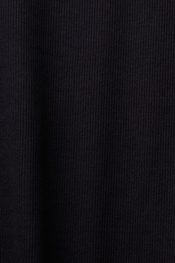 Maglia a girocollo a coste, BLACK, detail image number 5