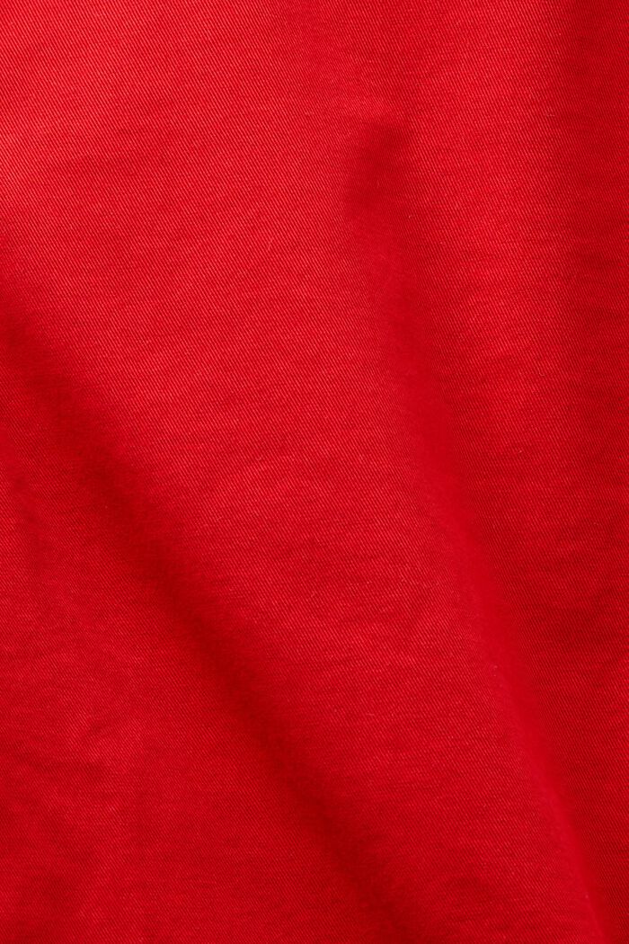 Pantaloncini in twill con risvolto, DARK RED, detail image number 6