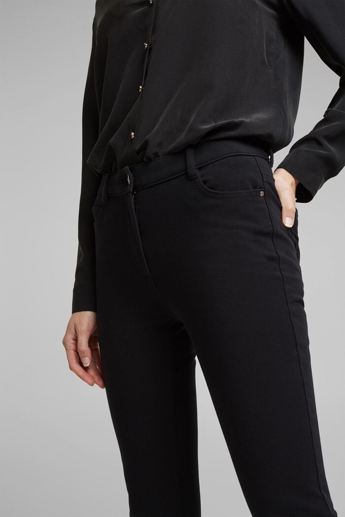 Pantaloni bistretch con cotone biologico, BLACK, detail image number 2
