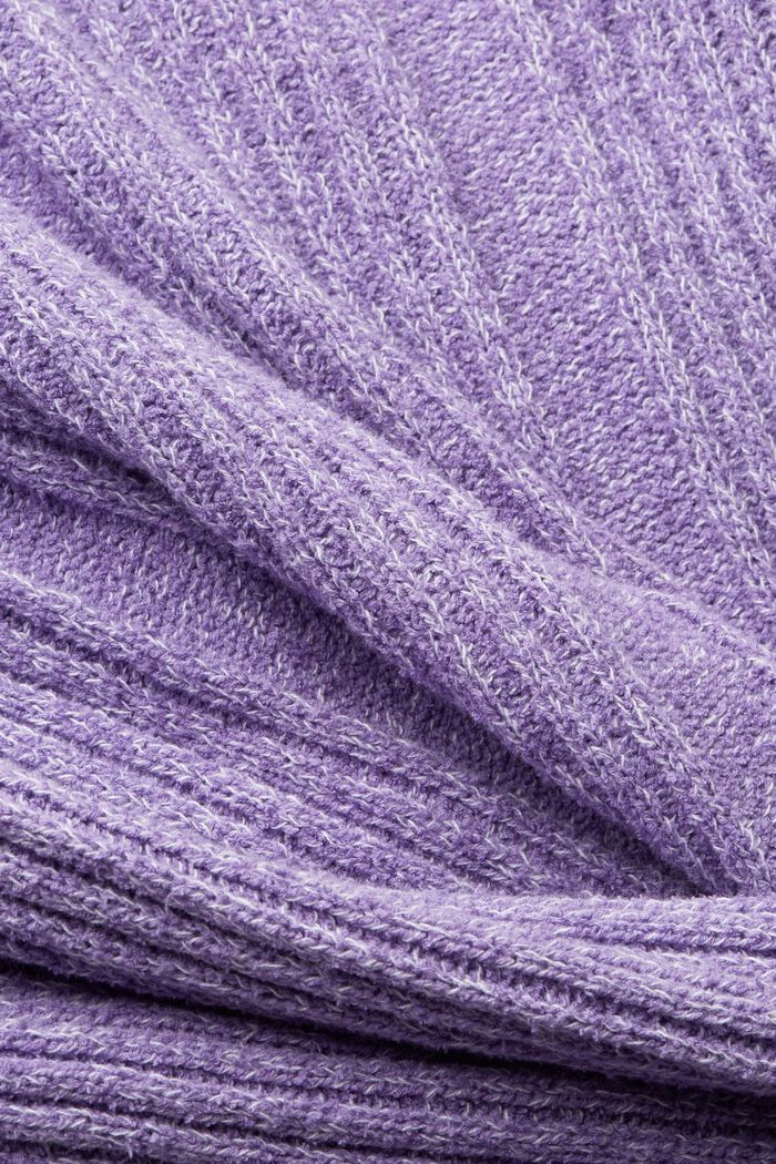 Cardigan in cotone a coste, PURPLE, detail image number 4