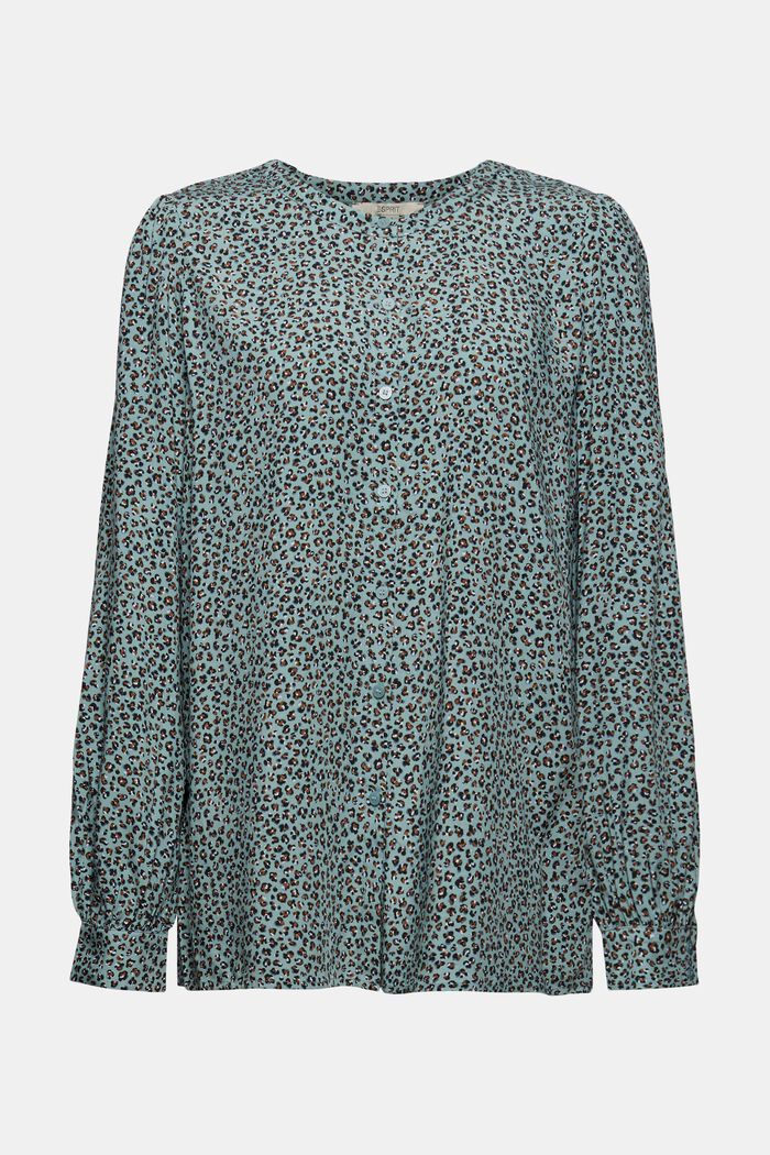 Blusa girocollo, DUSTY GREEN, detail image number 0