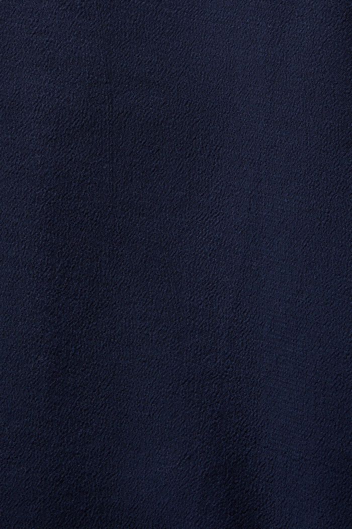 Blusa in crêpe con scollo a V, NAVY, detail image number 4