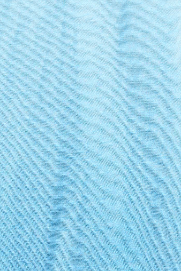 T-shirt a girocollo con logo, LIGHT TURQUOISE, detail image number 4