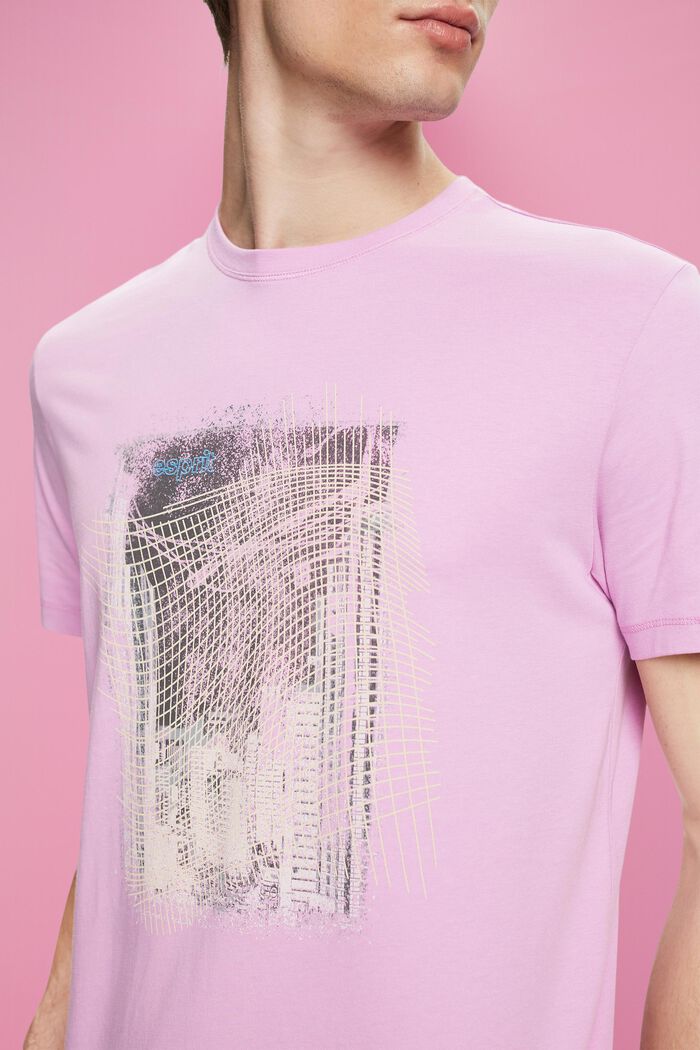 T-shirt in cotone sostenibile con stampa, LILAC, detail image number 2