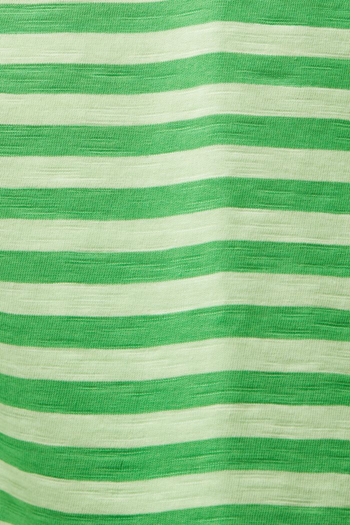 T-shirt a righe con bordo arrotolato, GREEN, detail image number 5