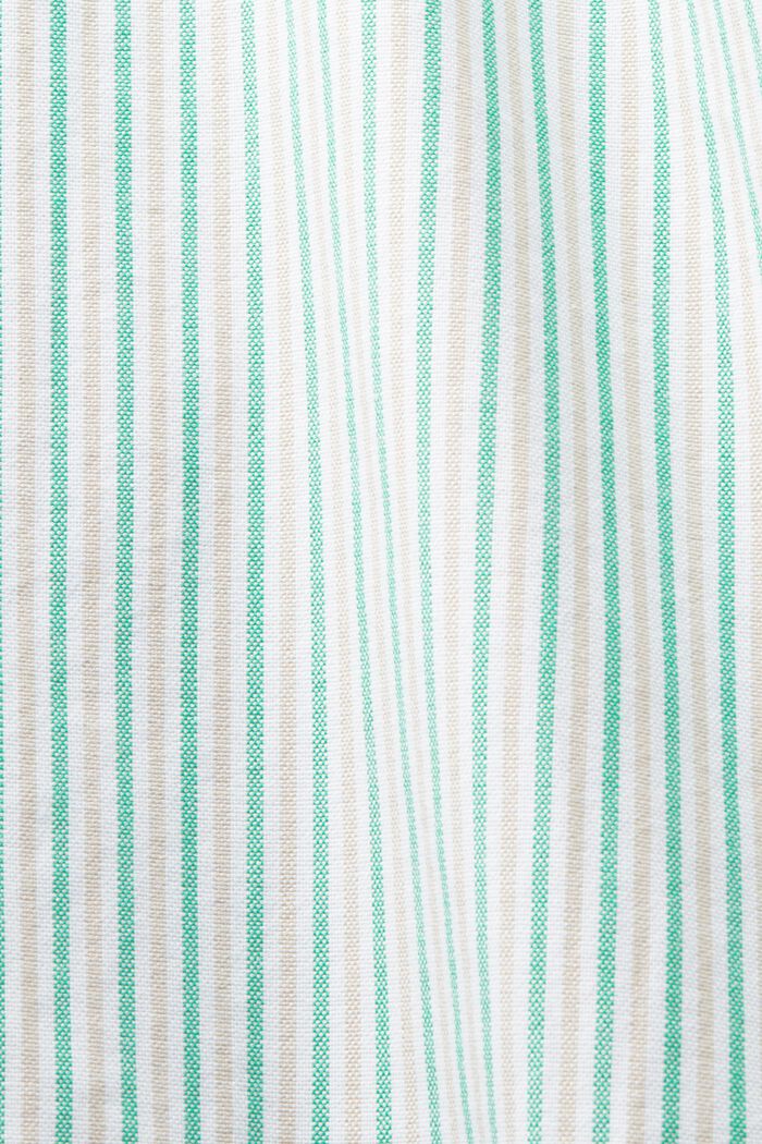 Camicia di cotone a righe oversize, GREEN, detail image number 6