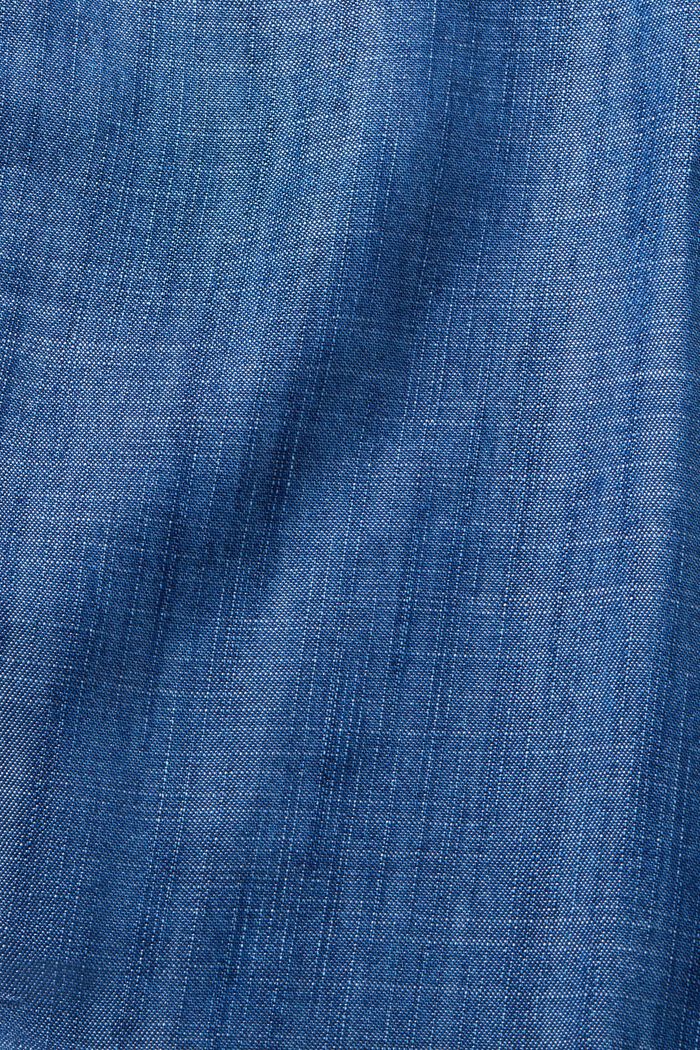 In TENCEL™: gonna midi effetto jeans, BLUE MEDIUM WASHED, detail image number 5