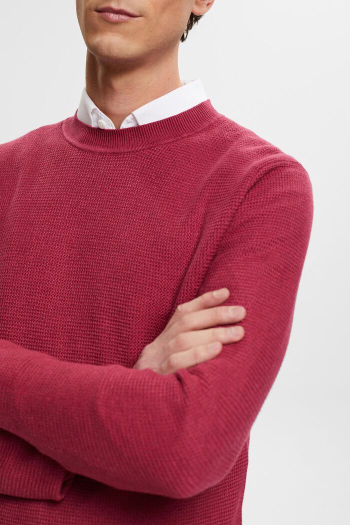 Maglione a righe, CHERRY RED, detail image number 2