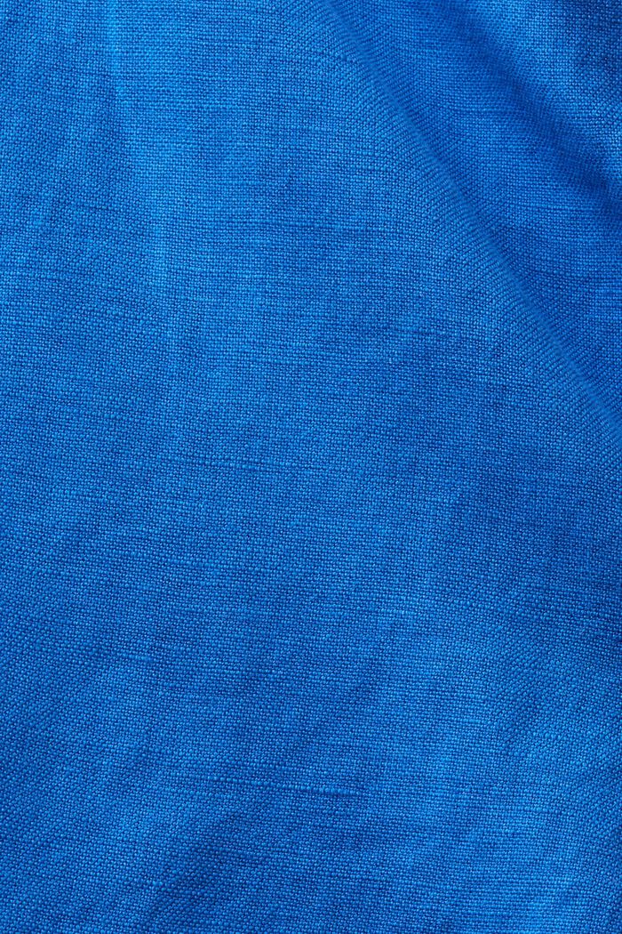 Bermuda in lino e cotone, BRIGHT BLUE, detail image number 1