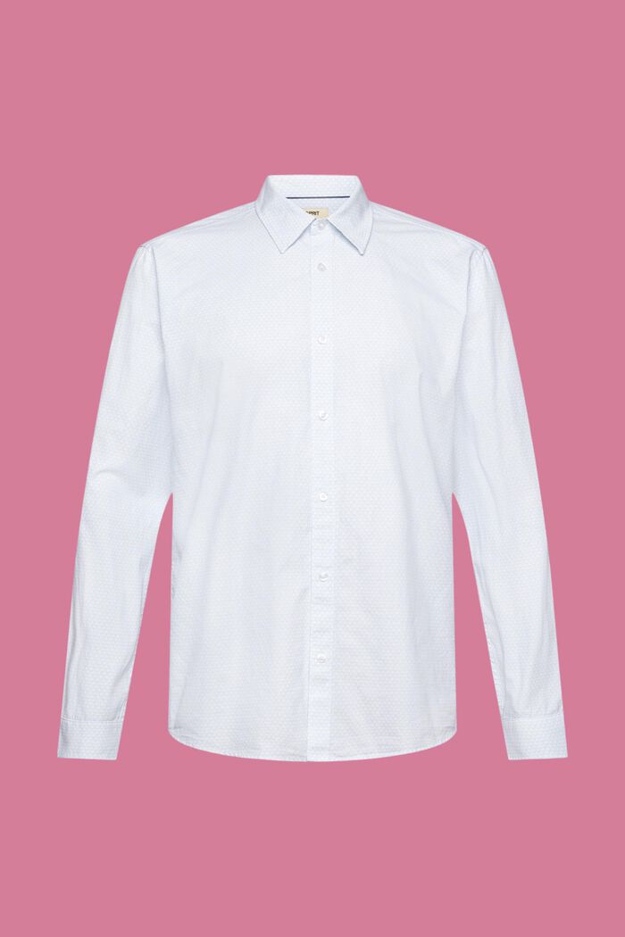 Camicia slim fit con motivo allover, WHITE, detail image number 5