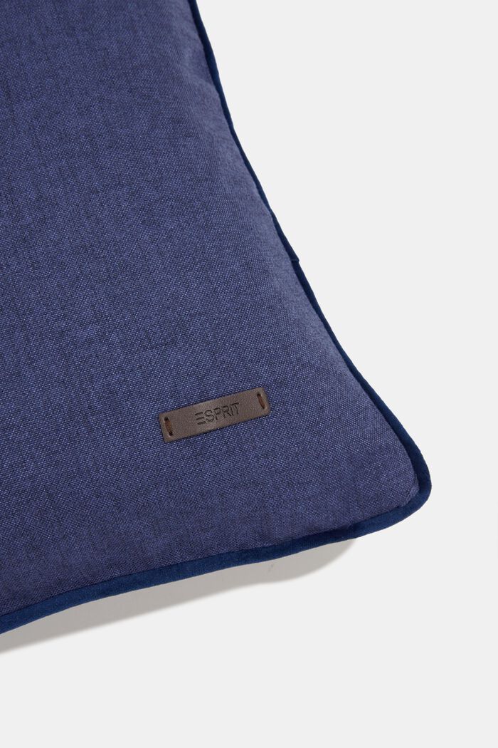 Fodera decorativa per cuscino con cordoncino in velluto, NAVY, detail image number 1